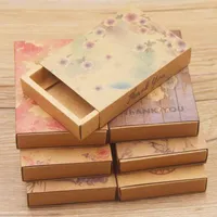 10 stücke Geschenkbox Kraftpapier Marmordruck Schublade Blumen Geschenk Verpackung Favor Weihnachten Süßigkeiten Schokolade Schmuck Boxen1