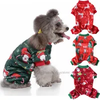 Dog Christmas Pijamas disfraces lindo PJS Dog Apparel Sublimation Print Franel Pet Ropa de mascotas Vacaciones de invierno Camisa para perros Onesies Pomeranian Wholesale l A250