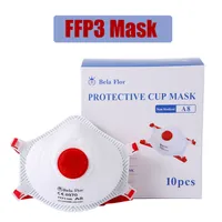 FFP3 Gezichtsmasker met klepstofdichte ademend 5 lagen Bescherming Maskers Mode Herbruikbare Civiele Mond Maskers EN149: 2001