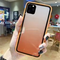 2021 ACRYLIC Gradient Clear Phone Cases Regenbogen Rückseite Transparent Stoßfest Für iPhone 12 Mini 11 Pro x XR xs max 7 8 6 plus