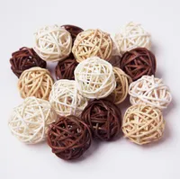 Party Supplies Rattan Wicker Ball Rustic Spheres Balls for Handmade Christmas Wedding Home Party Diy Decor Child Pet Toys Table Vase Filler SN6250