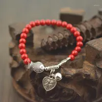 Bedelarmbanden Rode touw Tibetaanse zilveren armband wen vrouwen handgemaakte kralen armbanden anklet groothandel1