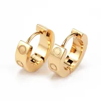 Titanium Steel 18k Oro de oro Pendientes de amor para mujeres Exquisitos Simple Moda Pendientes Mujeres Joyería Regalos