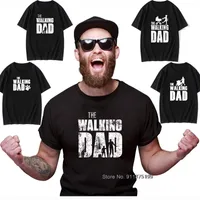 남자 티셔츠 2022 아버지의 날 재미있는 T 셔츠 걷는 아빠 시리즈 그래픽 탑스 티셔츠 100 % 코튼 빈티지 남자 남편 아빠 선물