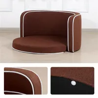 US Stock Home Decor 30 Brown Round Pet Sofa Cat Dog Bed rectangle with movable cushion style foot on the Edges Curved Appearance a11 a32