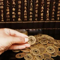 Feng Shui China Monedas para la riqueza y el éxito Lucky Oriental Emperor Qing Old Copy Coin Car Decoration Fortune Coin 10 Piezas1
