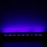 Venta caliente AC90V-240V 27W 9 LEDs Purple A estrenar y de alta calidad Luces de boda Lámpara de escenario Black