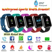 116 Plus Smart Watch Pulseras 1.3 pulgadas Fitness Tracker Tasa del corazón Tasa de corazón Contador de actividad Monitor de la banda Pulsera 115 para iPhone Android DHL