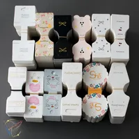Hair Accessories Tools Cardboard Tags Rubber Band Headband Wrapping Paper Card Label Necklace Hairrope Jewelry Packaging Folded Cards 1000 pieces