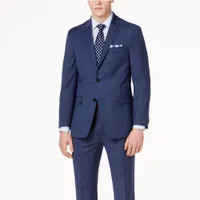 Donanma Mavi Glen Check Erkekler Suit Custom Made Slim Fit Glen Ekose İki Parçalı Takım Elbise Erkekler Galler Prens Camuru Pencere Panesi T200324