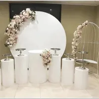 Groot evenement ijzeren cirkels staan ​​voor bruiloft verjaardag baby shower grote bogen achtergronden decor ronde rek voor gastvrije fase ballon bloemen
