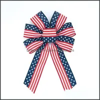Andra festliga partileveranser Hem Trädgård Amerikanska Independence Day National Bow Patriotic Pendant Festival Inredning Dekoration 20 Style T5