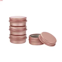 50pcs 10g 15g 30g Rose Gold Aluminum Jars Empty Cosmetic Makeup Cream Lip Balm Gloss Metal Tin Containerhigh quatity