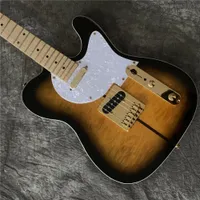 Frete GrátisBuen Sonido Merle Haggaed Firma Tl Guitarra Eléctrica Oro Hardware Hueso Tuerca Vintage Cuello