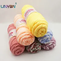 6pcs/lot Lovers Cotton thread Natural milk cotton 3mm thick yarn for knitting Baby wool yarn Crochet thread Hand knitting ZL50 T200601