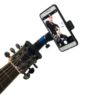 Guitar Head Clip Tenedor de teléfono móvil Live Broadcast Soporte Soporte de clip de trípode para iPhone 11 x Soporte Soporte de música de escritorio