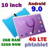 New Tablet Pc 10.1 inch Android 9.0 Tablets Octa Core Google Play 3g 4g LTE Phone Call GPS WiFi Bluetooth Tempered Glass
