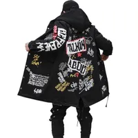 Мода - новая осенняя куртка бомбардировщик China Hip Hip Hop Star Swag Tyga Верхняя одежда длинный стиль повседневная траншея