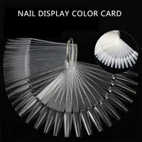 Klare Natur Falsche Tipps für Nail Art Display Ballettstil Nagel Swatch Polish Stand Nails Tip Practice Maniküre Werkzeuge