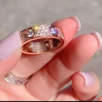 diamond steel sier love ring men and women rose gold rings for lovers couple jewelry gift