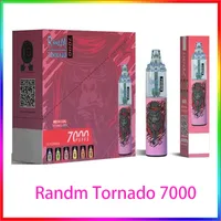 Elektronica Originele Randm Tornado 7000 Puffs wegwerp E Sigaretten POD Device 1000mAh Batterij 14 ml E-AANDBAART 20 Colors Cigvapes