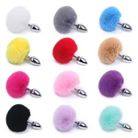 Party Favor Tail Anal Plug Fluffy Plush Sexig Girl Cosplay Erotic Sex For Woman Couples Buplug