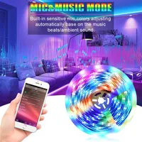 5M LED RGB Strips Tape Light 150 LEDs Waterproof Music Sync Color Changing Bluetooth Controller 24Key Remote Control Decoration wholesale