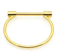 2022 Design Hufeisen Schraube Armband Gold Silber Rose Schwarz Edelstahl Armbänder Armreifen Für Männer Frauen Best Armband Ottie