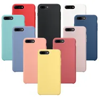 Alangduo Candy Color TPU Gummi Silikon Väska till iPhone 7 7Plus Matte Frosted Soft Cover Protection Case för iPhone 8 6 6s Plus