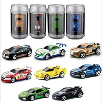 8 Colors  h Coke Can Mini RC Car Radio Remote Control Micro Racing Car 4 Frequencies Toy For Kids Christmas Gifts RC Models LJ200919