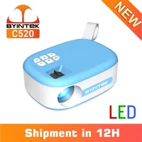 BYINTEK C520 Mini Projektör, Cep Pico HD 200 inç Ev Sineması Film Oyunu 1080 P Sinema için Taşınabilir LED Video Projektörü 220309