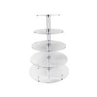 6 Tier Transparent Akrylowy Stojak Cupcake Tower Wedding Birthday Party Display Stand Stand Cake Decorating Tools 5529 Q2