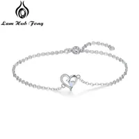 Charme Bracelets Cœur branché pour les femmes Opale mignonne avec des bijoux de mariage de chaîne de zircon (Lam Hub Fong)