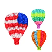 Air Balloon Push Bubble Fidget Toys Decompression RainbowColor Stress Relief Antistress Squishy Simple Dimple562F
