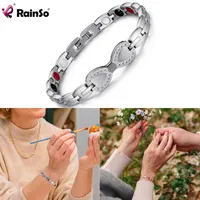 Bangle Rainso Luxus Edelstahl Armband Für Frau Magnetische gesunde Elemente Viking Weibliche Mädchen Schmuck