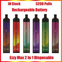 Ezzy Max Switch 2in1 Disposable Device Dual Kit E-cigarettes 5200 Puffs 400mAh Rechargeable Battery 15ml Prefilled Cartridge Pod Vape Stick Pen Vs Plus Air Bar Luxa01