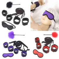 NXY SM Bondage Adult Game Sex Toys Product BDSM Under Bed Restraint Blindfold Blinder Feather Tickler Handcuffs Ankle Cuffs Love Couple 1228