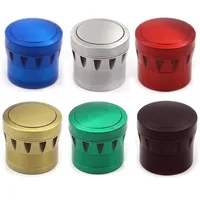 43 mm zinc alloy tobacco grinder 4-parts herbs smasher crusherDry Spice Crusher Grinders 6 Colors a19