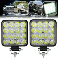 48W Car LED Work Lights Driving Light Gadget Flood Spot Combo Lamp ATV Offroad SUV Truck 12V 24V Lighting Bar Lamps Spotlight Modified Headlamp