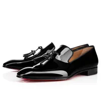 Lüks Püskül Kırmızı Alt Oxford Ayakkabı Erkekler, Beyefendi Iş Karahindiba Elbise Düğün Ayakkabı Alfred Loafer'lar, Moda Parti Düğün Ayakkabı