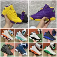 Jumpman 13 13S Flint Basketball Shoes 11 11s Mens Womens Lucky Green Soar Playground Lakers Sports Sneakers Trainers Storlek 3647