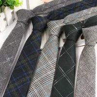 High-grade Wool Narrow Tie Tie Male Work Casual Wedding Groom 6CM Neckties Neckwear Formal Neckcloth Groomsmen Ties