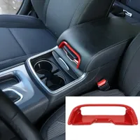 ABS Kolçak Kutusu Anahtarı Kapak Trim Çerçeve Dodge Şarj 11+ Için İç Aksesuarlar Kırmızı