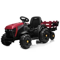 Stati Uniti Stock Nuovo Elettrico 12 V per bambini Ride-on Tractor Toys Giocattoli per la batteria Ruote per batteria Musica con rimorchio 4 colori