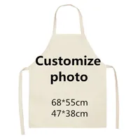 Grembiuli personalizzati di lino cotone personalizzato unisex ceral apron di cucina di qualsiasi dimensione qualsiasi logo