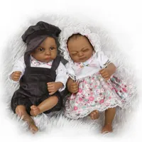 26cm mini baby rinascita rinascita bambole afroamericane nero ragazza piena corpo in silicone giocattolo neonato per ragazze