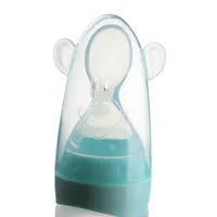 90ml bebé exprimidor alimentación cuchara de silicona entrenamiento cucharada comida alimento seguro vajilla infantil alimento suplemento botella 106 p2