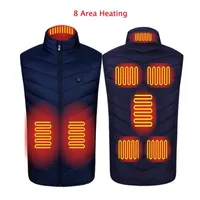 Autumn Winter Men Stand-up Collar Heated Cotton Vest Graphene Electric USB Safe Smart Constant Temperature Heating Thermal Tank1