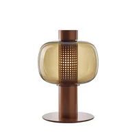 Post Modern Glass Table Lamp Designer Nordic Semplice personalità Soggiorno del comodino Studio Ufficio Dipinto LED Led Standing Desk Lights