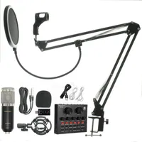 BM 800 Microfono Kit de estudio Micrófono Grabación de condensador Micrófono karaoke para micrófono de grabación de sonido de audio